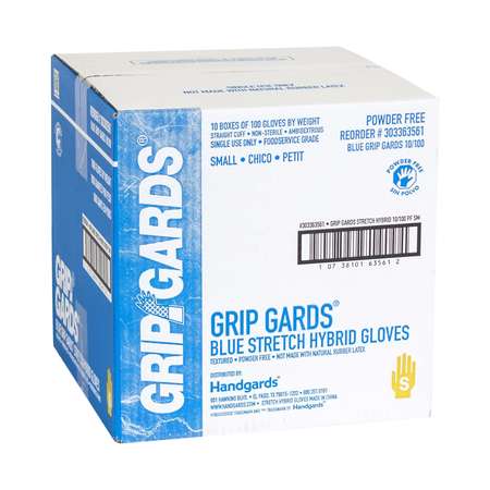 GRIP GARDS Glove Blue Stretch Small, PK1000 303363561